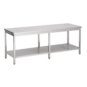 Mesa Inox com Prateleira - L 2600 x P 700 mm - CombiSteel