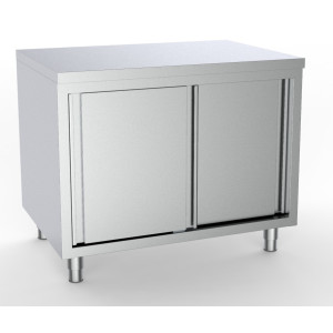 Stainless Steel Low Cabinet with 2 Doors - L 2000 x D 700 mm - CombiSteel