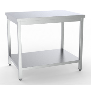 Stainless Steel Table with Shelf - L 900 x D 700 mm - CombiSteel