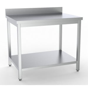 Mesa Inox com Espaldar e Prateleira - L 800 x P 700 mm - CombiSteel