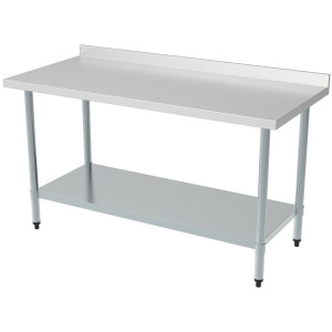 Mesa Inox com Espaldar e Prateleira - L 1800 x P 700 mm - CombiSteel