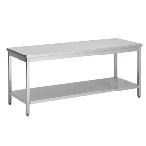 Mesa Inox com Prateleira - L 800 x P 600 mm - CombiSteel