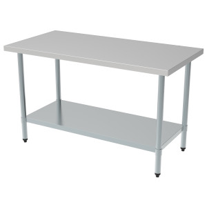 Mesa Inox com Prateleira - L 1000 x P 700 mm - CombiSteel
