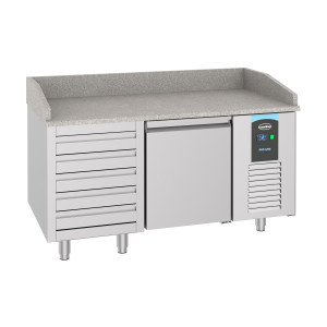 Meuble à Pizza à 1 Porte et 5 Tiroirs - 380 L - CombiSteel