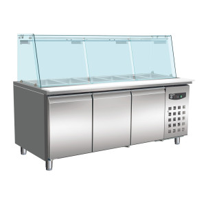 Saladette com 3 Portas - 5 Cubas GN 1/1 - 456 L - CombiSteel