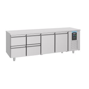 Positive Refrigerated Table with 2 Doors and 4 Drawers - 632 L - CombiSteel