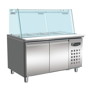 Positive Refrigerated Table with 2 Doors - 314 L - 3 GN 1/1 and 3 GN 1/6 - CombiSteel