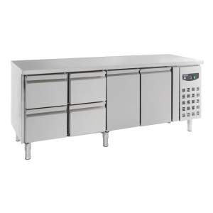 Positive Refrigerated Table GN 1/1 with 2 Doors and 4 Drawers - 553 L - CombiSteel