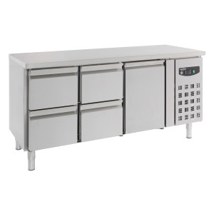 Mesa Refrigerada Positiva GN 1/1 com 1 Porta e 4 Gavetas - 417 L - CombiSteel