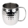 Hammered Stainless Steel Mug - 440 ml - Olympia