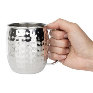 Mug en Acier Inoxydable Martelé - 440 ml - Olympia