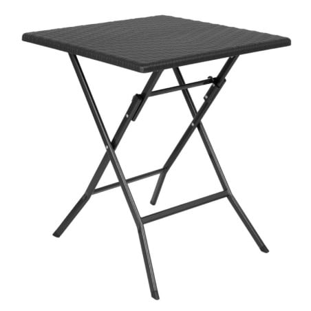 Table Pliante Carrée Noire - 62 x 62 cm - Bolero