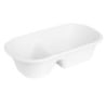 Oval Tray 2 Compartment in Bagasse - 900 ml - Pack of 100 - Fiesta