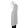 Avental Bavete Listrado Cinza e Branco - Whites Chefs Clothing