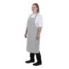 Avental Bavete Listrado Cinza e Branco - Whites Chefs Clothing