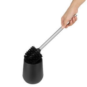 Brosse e Suporte WC Preto - Jantex