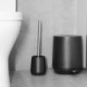 Black Toilet Brush and Holder - Jantex