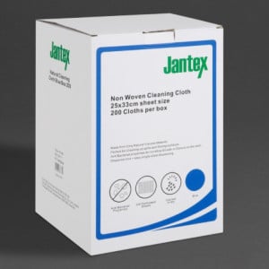 Compostable Blue Cleaning Cloths - 200 Sheets - Jantex