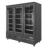 3-Door Refrigerated Display Case - 1156 L - Negative Black - Polar