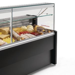 Tibet Black Refrigerated Service Counter - 1000 mm - Zoin