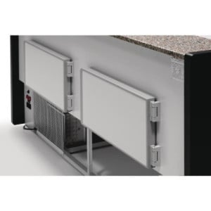 Tibet Black Refrigerated Service Counter - 2000 mm - Zoin