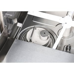 Professional Dishwasher with Rinse Aid and Detergent Dispenser and Drain Pump - 50 x 50 cm - Dynasteel