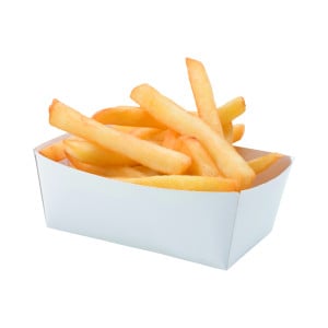 Barquete para Batatas Fritas em Cartão - L 100 x P 60 mm - Lote de 250 - FourniResto