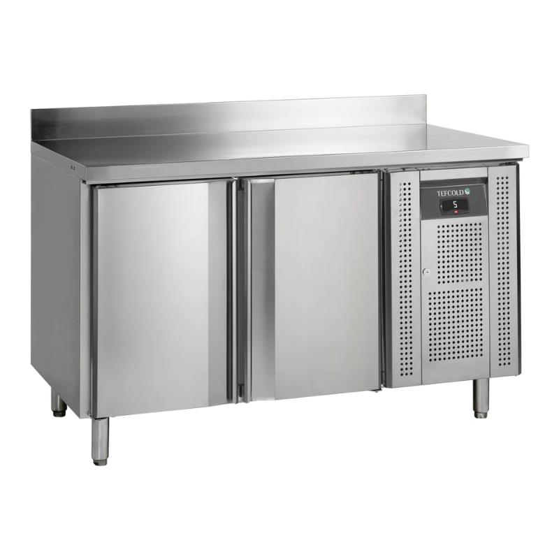 Mesa Refrigerada em Inox com Backsplash - 2 Portas - GN 1/1 - TEFCOLD