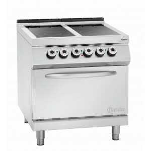 Ceramic glass hob with 4 radiant zones - Electric oven GN 2/1 from the brand Bartscher