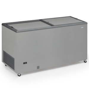 Congélateur Coffre Professionnel Inox et Couvercle Opaque - 400 L