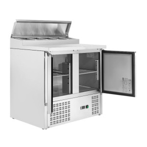 Star Refrigerated Saladette - 2 Doors with Openable Top