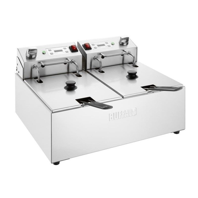 Fritadeira Elétrica Dupla Com Timer - 2 X 5 L - Buffalo Fritadeira Elétrica Dupla Com Timer - 2 X 5 L - Buffalo