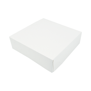 Caixa de Confeitaria em Cartão Branco - 29 x 29 cm - Lote de 50 - FourniResto