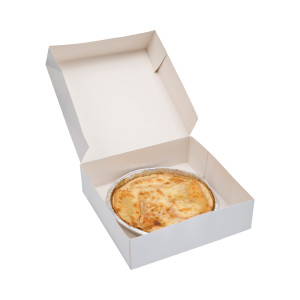 White Cardboard Pastry Box - 29 x 29 cm - Pack of 50 - FourniResto