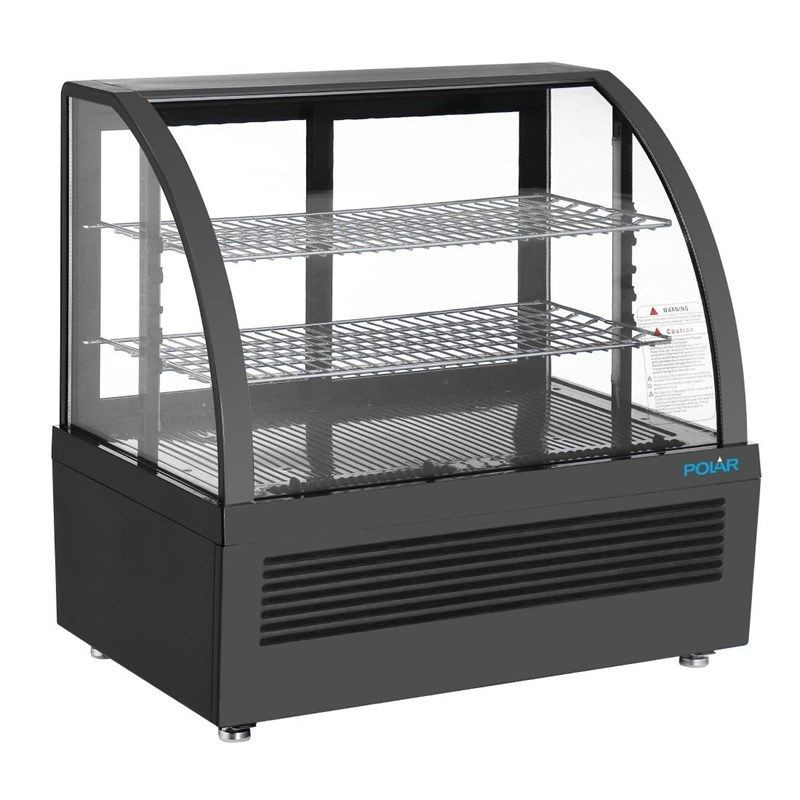Black Countertop Refrigerated Display - 100 L - Polar Black Countertop Refrigerated Display - 100 L - Polar