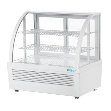 White Countertop Refrigerated Display - 2 Shelves - 100 L - Polar