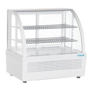 White Countertop Refrigerated Display - 2 Shelves - 100 L - Polar