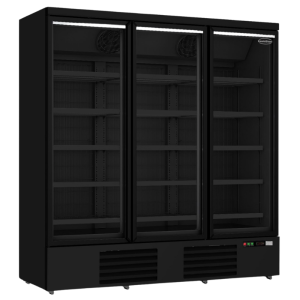 Vitrine Congelador Ventilado 3 Portas Preto - 1450 L
