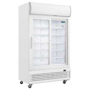 Armoire Refrigerada 2 Portas de Vidro Deslizantes Branca - 950 L - Gastronoble