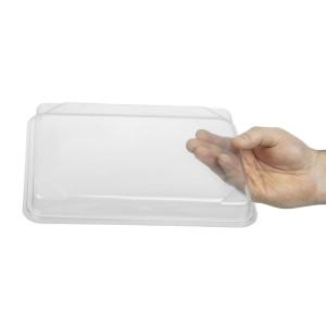 Tampas PET para Bandejas de Refeição Recicláveis 263 x 201 mm - Lote de 90 - Faerch