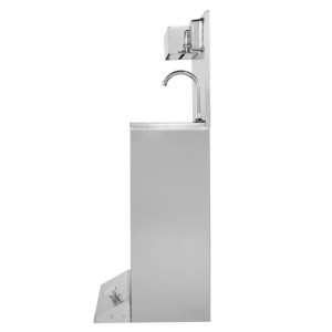 Lava-Mãos com Pedal com Lixeira, Dispensador de Sabão e Papel - Dynasteel