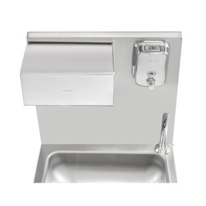 Lava-Mãos com Pedal com Lixeira, Dispensador de Sabão e Papel - Dynasteel