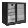Frigorífico de Bar Traseiro Compacto com 2 portas de vidro para restaurante, bar, cervejaria.