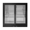 Frigorífico de Bar Traseiro Compacto com 2 portas de vidro para restaurante, bar, cervejaria.