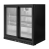 Frigorífico de Bar Traseiro Compacto com 2 portas de vidro para restaurante, bar, cervejaria.