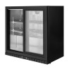 Frigorífico de Bar Traseiro Compacto com 2 portas de vidro para restaurante, bar, cervejaria.