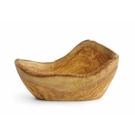 Tigela Decorativa em Madeira de Oliveira - 300 x 190 mm - HENDI