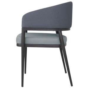 Cadeiras Meridian em PVC Azul - Conjunto de 2