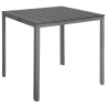 Mesa Quadrada com Ripas Valletta em Cinza - 780 mm