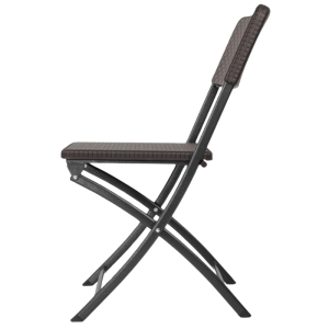Cadeiras Dobráveis em Rattan PE Marrom - Conjunto de 2